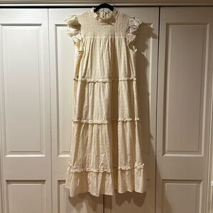 Ivory Cleobella Tiered Eyelet Dress
